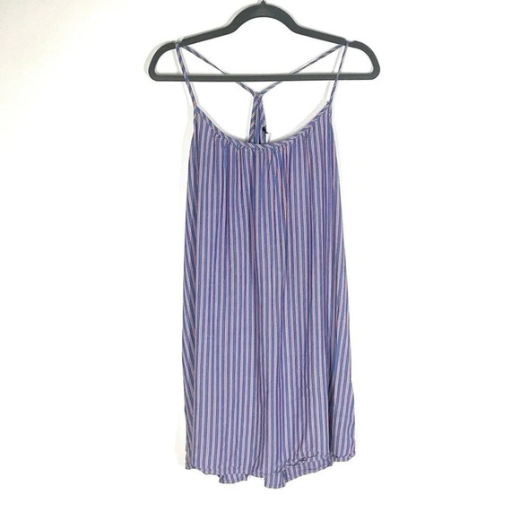 Urban Outfitters BDG Striped Mini Spaghetti Strap Slip Dress Size Medium - Picture 1 of 10
